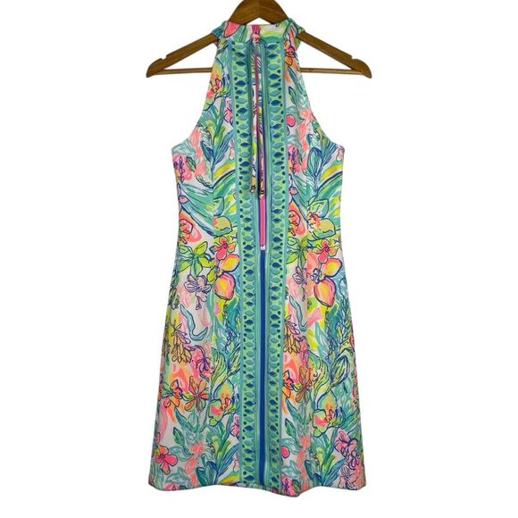 Lilly Pulitzer Krista Shift Dress Size 4 Scuba Multi‎ Surf Gypsea Resort Preppy - Picture 5 of 8